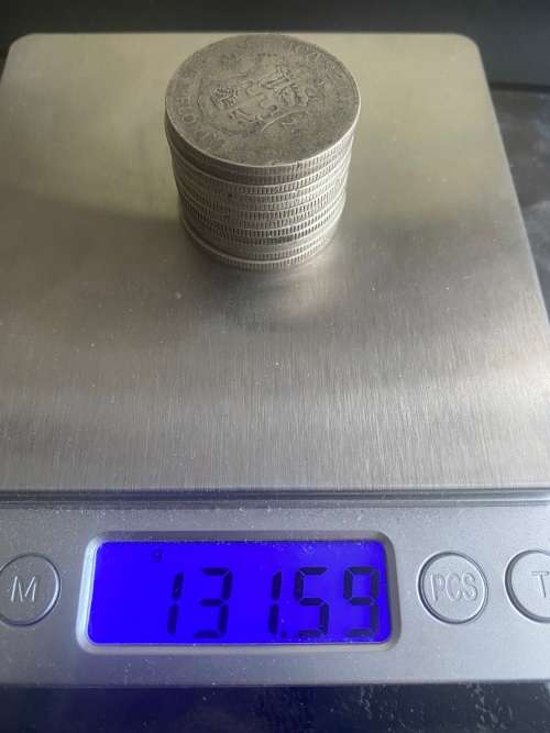 Lot of 12 x Florin and 2 Shillings 80% Silver Coins